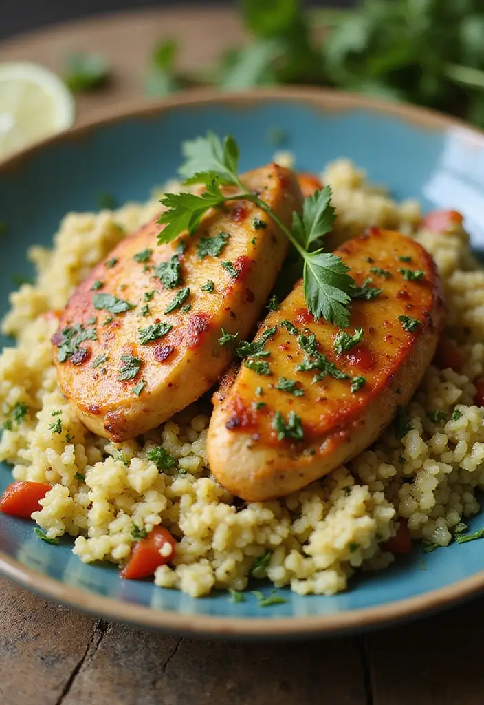 30 Spanish Chicken and Rice Recipes That Are Bold & Aromatic - 22. Spanish Chicken and Rice with Pesto