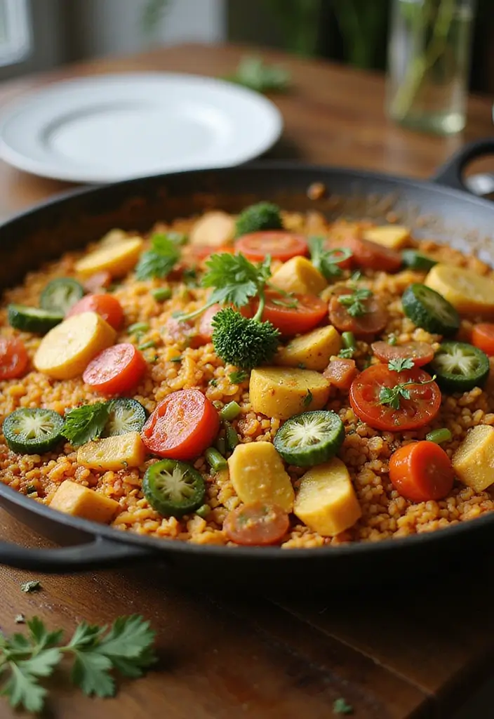 30 Spanish Chicken and Rice Recipes That Are Bold & Aromatic - 4. Spanish Vegetable Paella