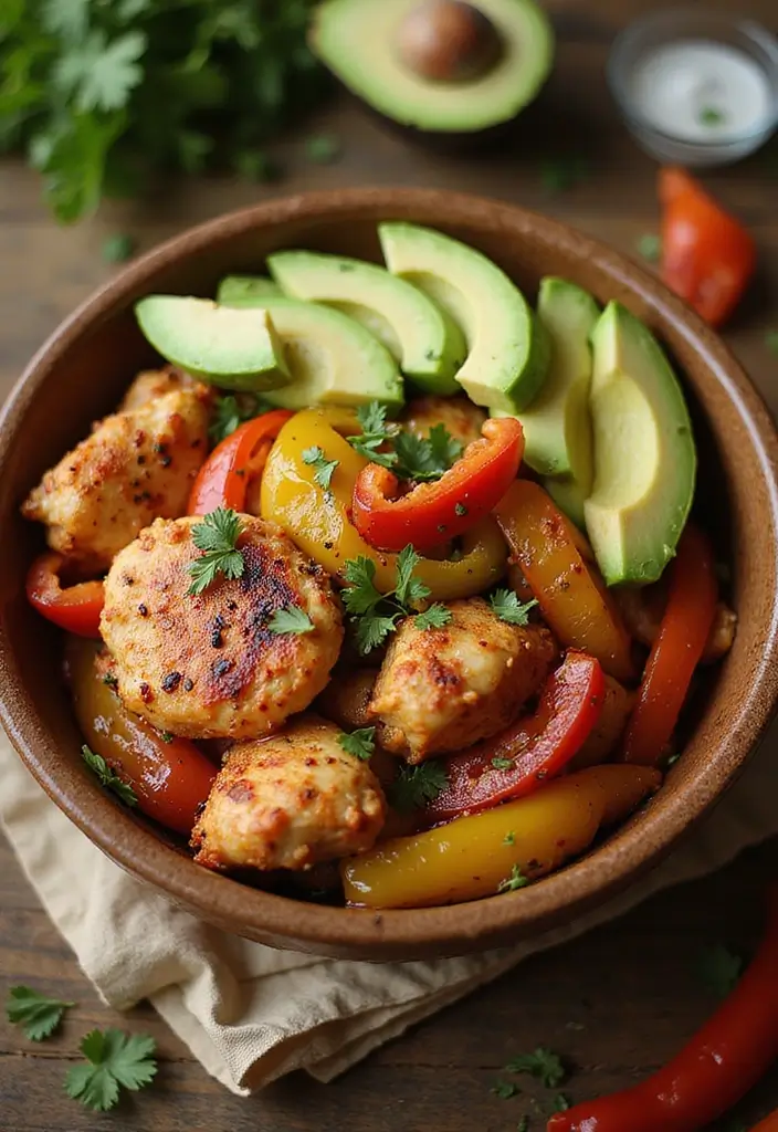 30 Whole30 Chicken Recipes That Are Clean & Flavorful 15 30 Whole30 Chicken Recipes That Are Clean & Flavorful - 14. Chicken Fajita Bowl