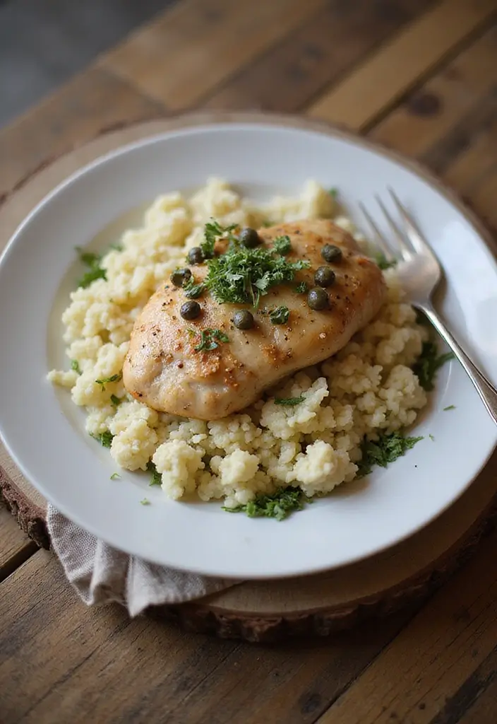 30 Whole30 Chicken Recipes That Are Clean & Flavorful 22 30 Whole30 Chicken Recipes That Are Clean & Flavorful - 21. Chicken Piccata with Cauliflower Rice