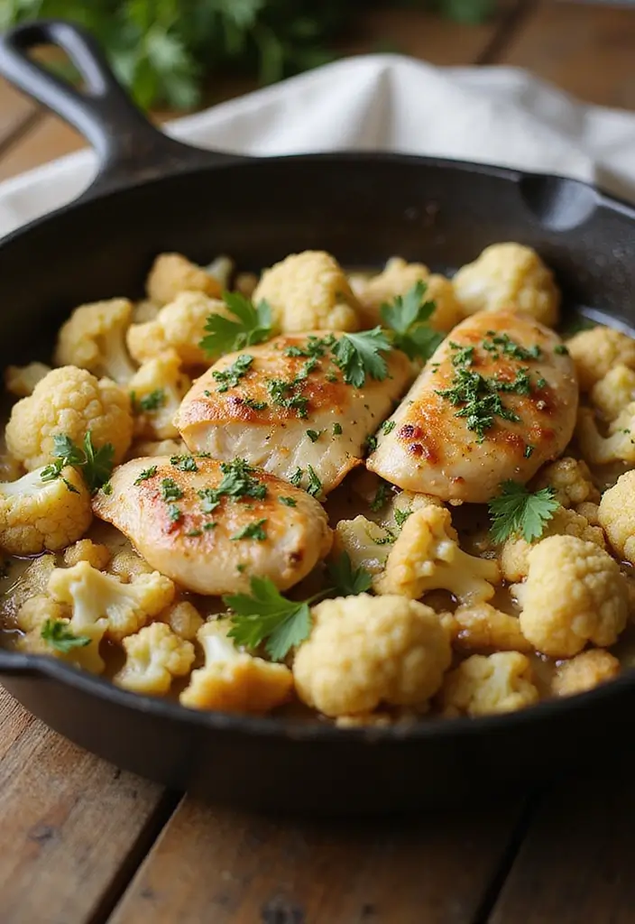 30 Whole30 Chicken Recipes That Are Clean & Flavorful 8 30 Whole30 Chicken Recipes That Are Clean & Flavorful - 7. Garlic Parmesan Chicken with Cauliflower