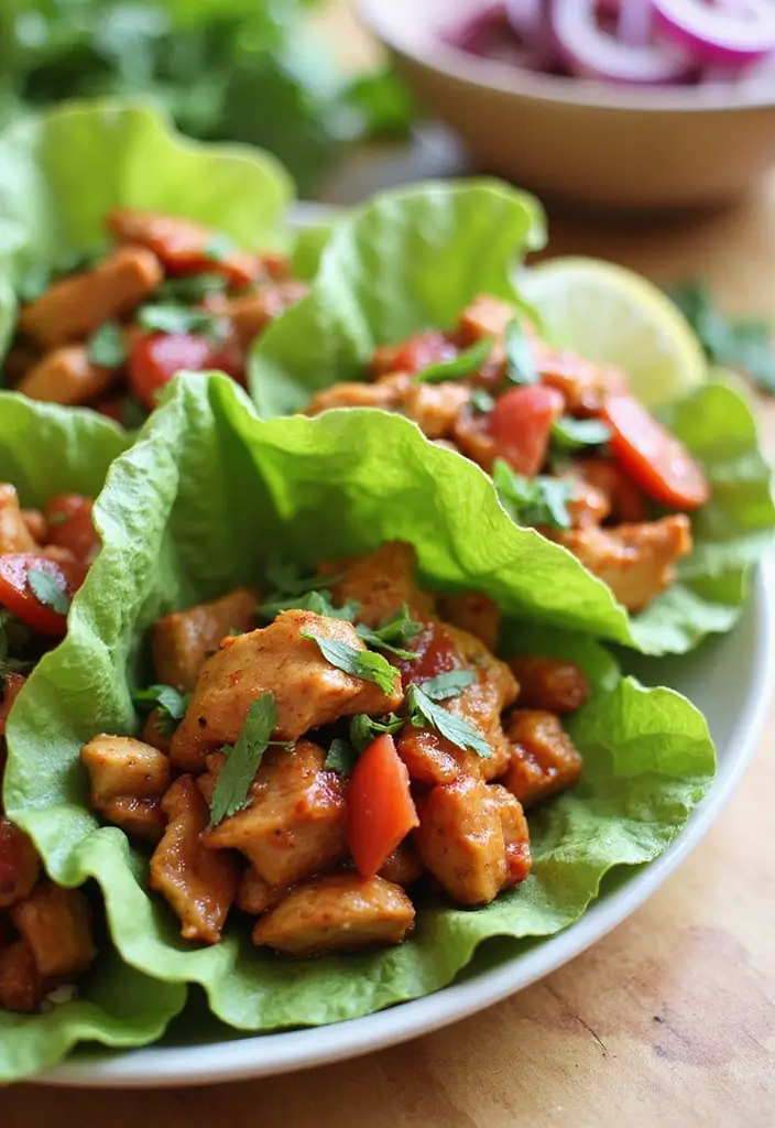 30 Whole30 Chicken Recipes That Are Clean & Flavorful 10 30 Whole30 Chicken Recipes That Are Clean & Flavorful - 9. BBQ Chicken Lettuce Wraps